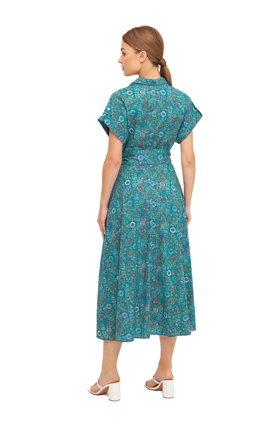 Miniaturbild: Kleid FLORAL ETHNO in Wickeloptik aus Bio-Pima-Baumwolle
