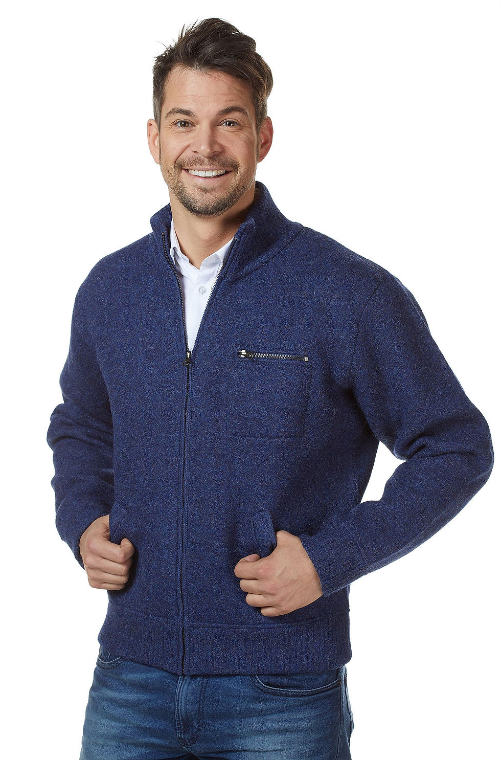 Miniaturbild: Alpaka Jacke GEORGE aus Baby alpaka und Wolle