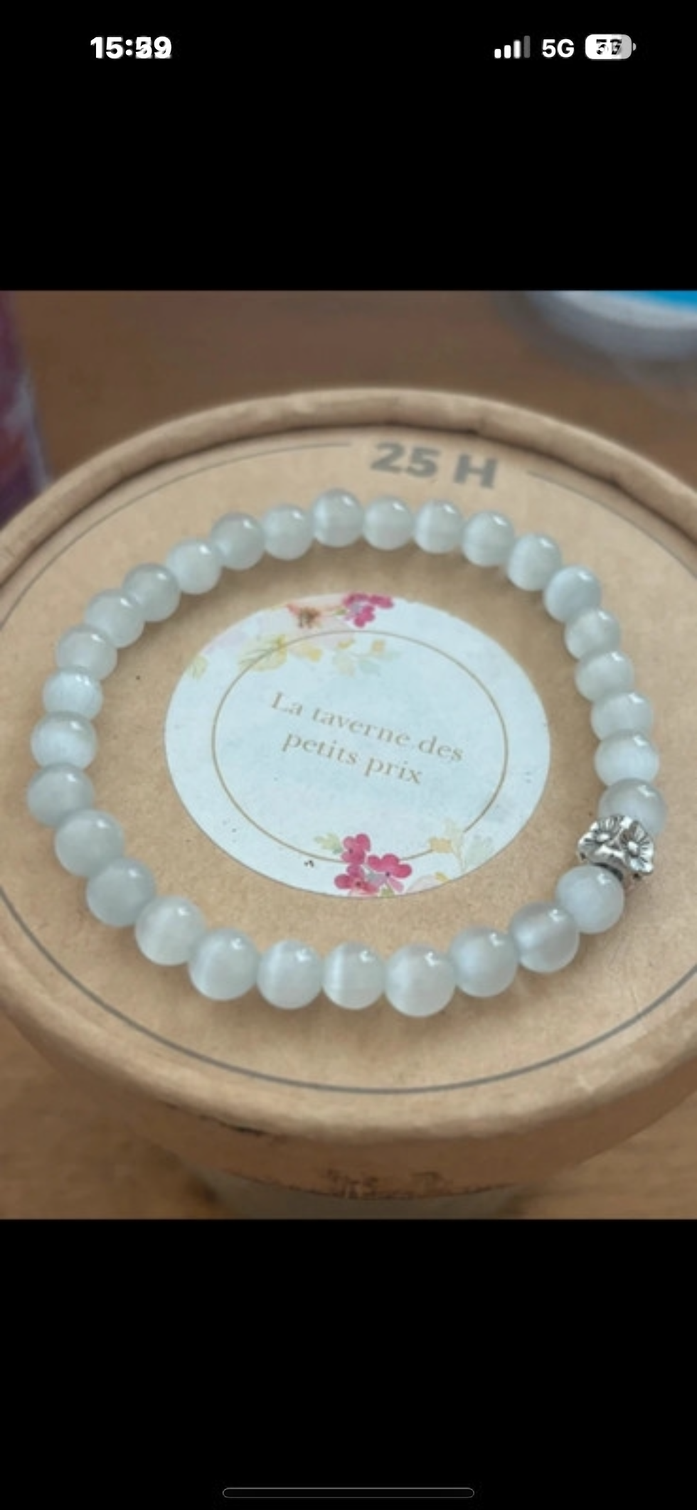 Bracelet en selenite + boîte
