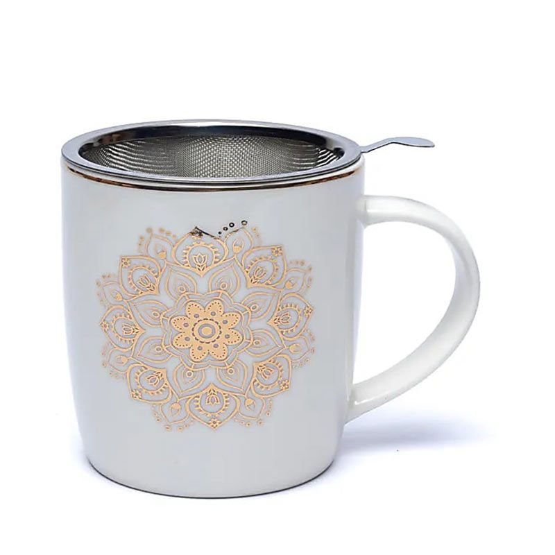 Teetasse mit Sieb «Mandala»