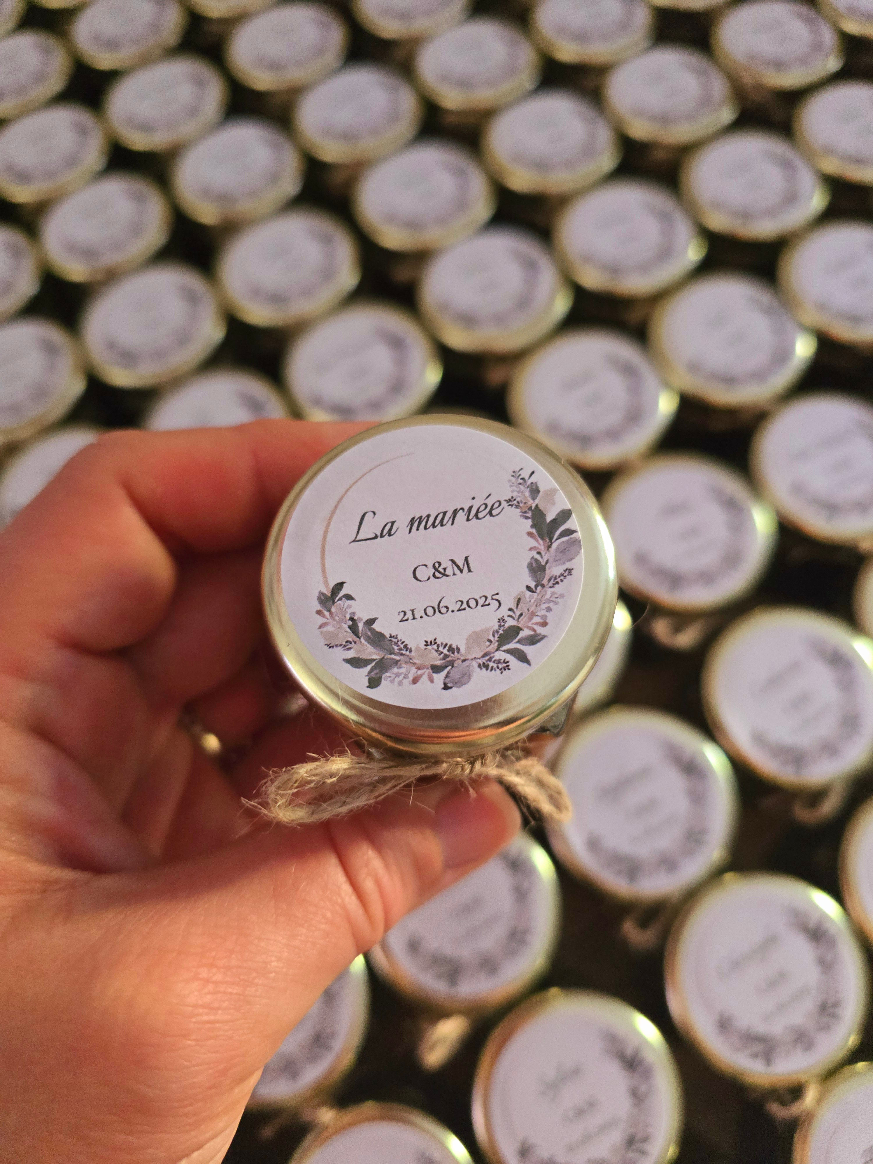 Mini pots caramel beurre salé personnalisé