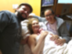 Natural Bradley birth in Los Angeles hospital, Westwood UCLA.