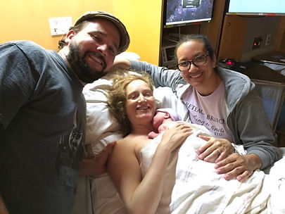Natural Bradley birth in Los Angeles hospital, Westwood UCLA.
