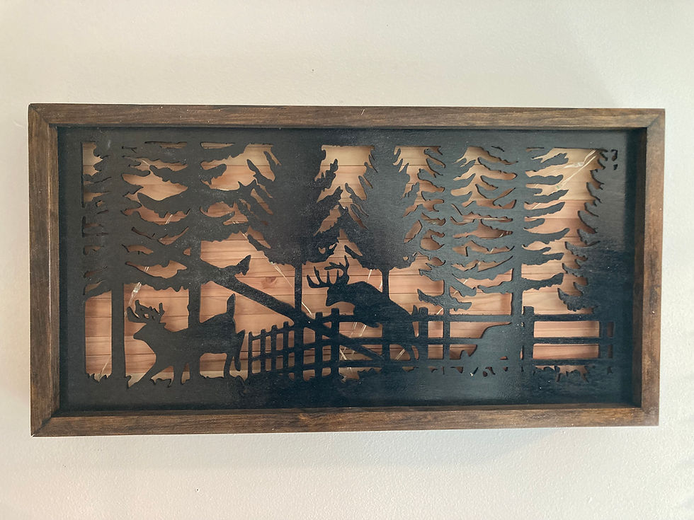 Thumbnail: Rustic Deer Jumping a fence Picture