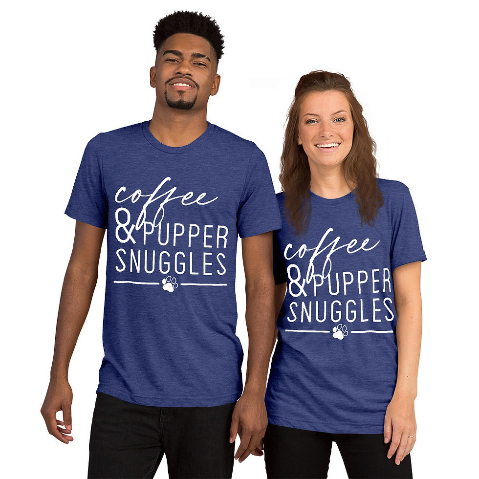 Thumbnail: coffee & pupper snuggles [triblend t shirt]