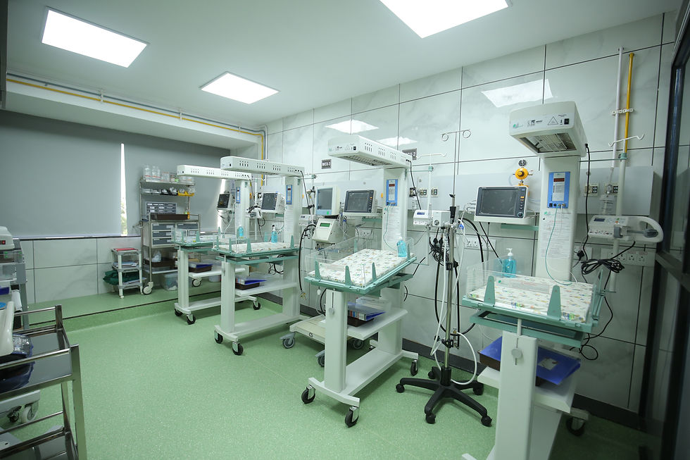 Close-up view of NICU in hospital at Velocity Kids Care