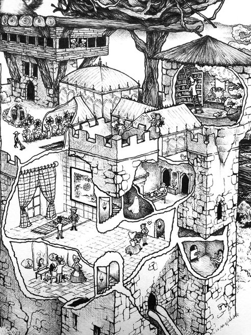 Illustration, ink illustration, inktober, fantasy, art print