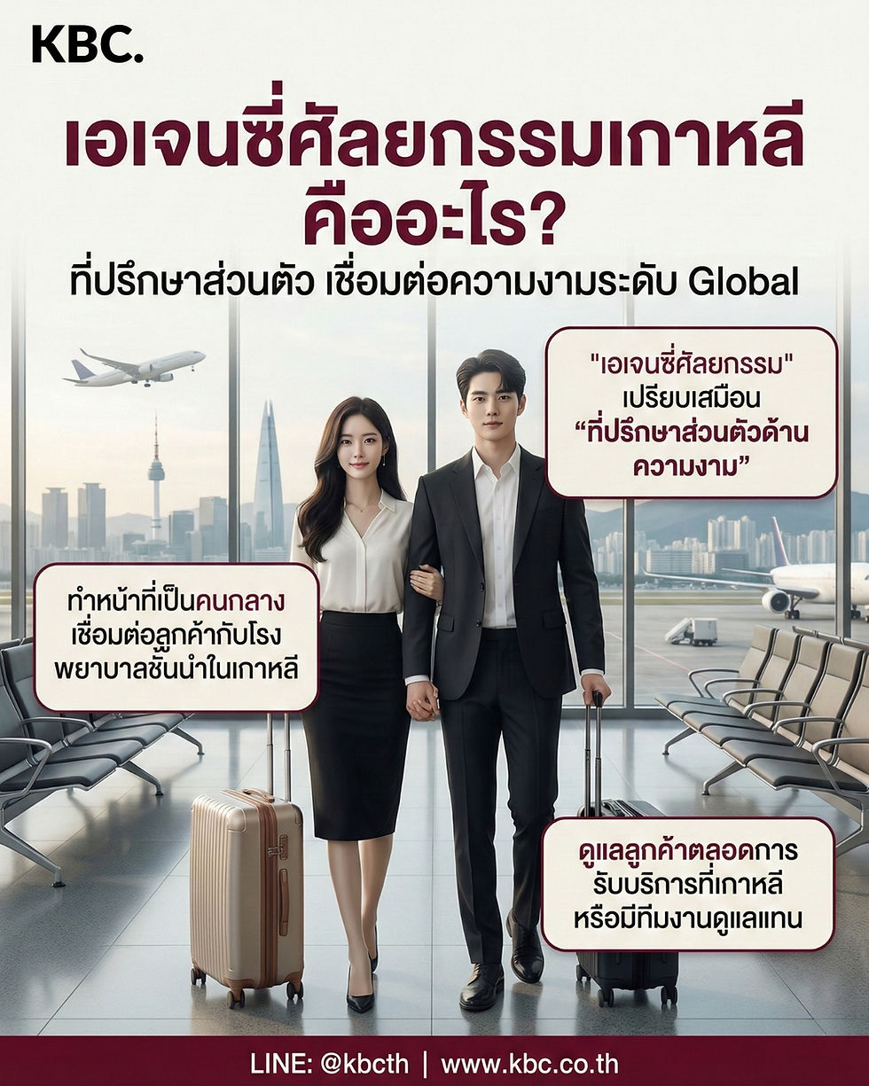 ธุรกิจเอเจนซี่ศัลยกรรมเกาหลี