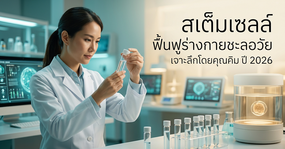 สเต็มเซลล์ ฟื้นฟูร่างกายชะลอวัย เจาะลึกโดยคุณคิม ปี 2026 — สเต็มเซลล์