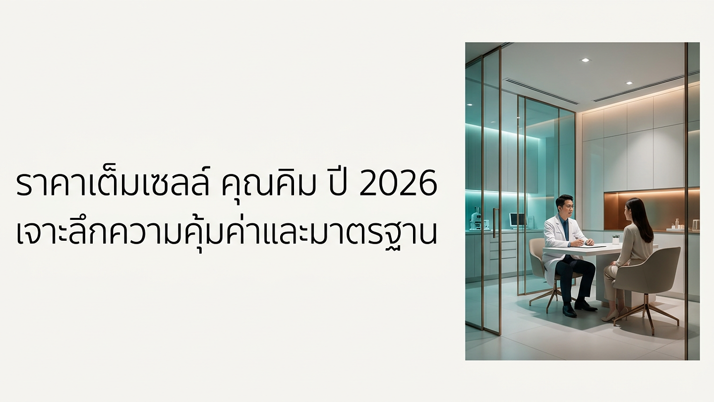 ราคาสเต็มเซลล์ คุณคิม ปี 2026 เจาะลึกความคุ้มค่าและมาตรฐาน
