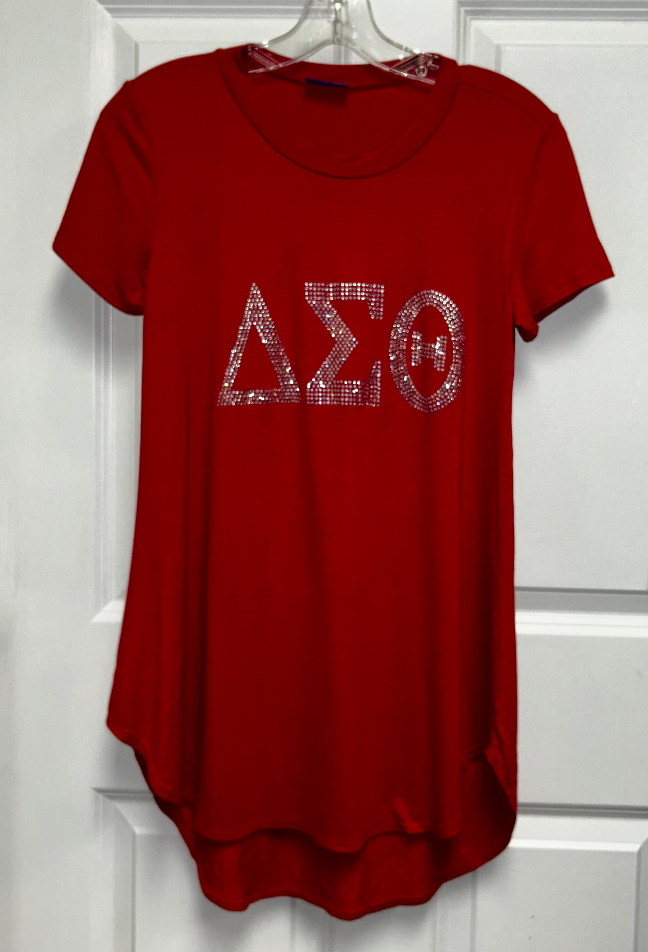 Delta Sigma Theta Rhinestone Tunic - Red Top
