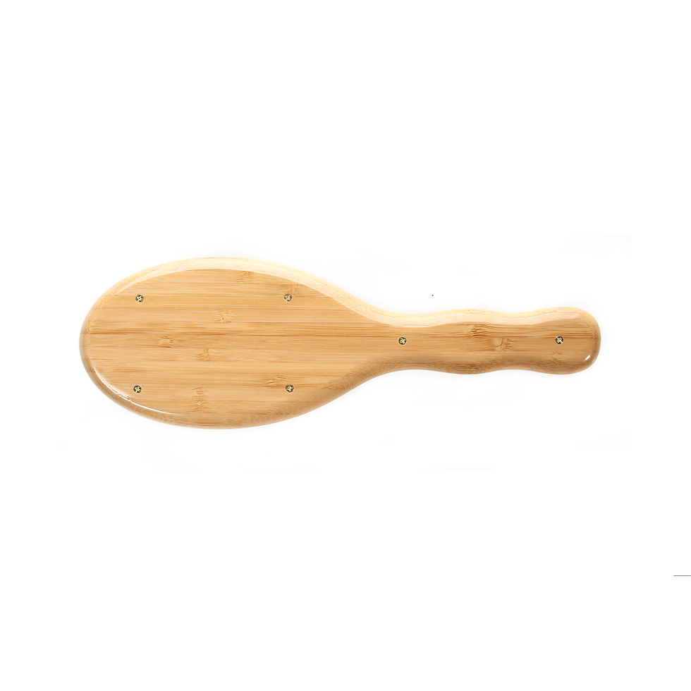 BBass Brushes Style & Detangle Hairbrush Praemium Alloy Pin Natural Bamboo Handle Large Oval