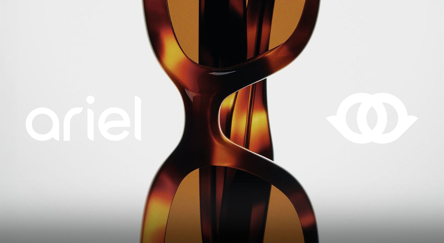 Ariel brand website, logo design and visual identity by Atin, featuring modern typography and abstract patterns.