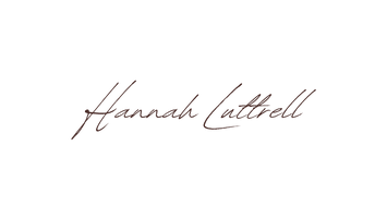 Black lettering Hannah Luttrell