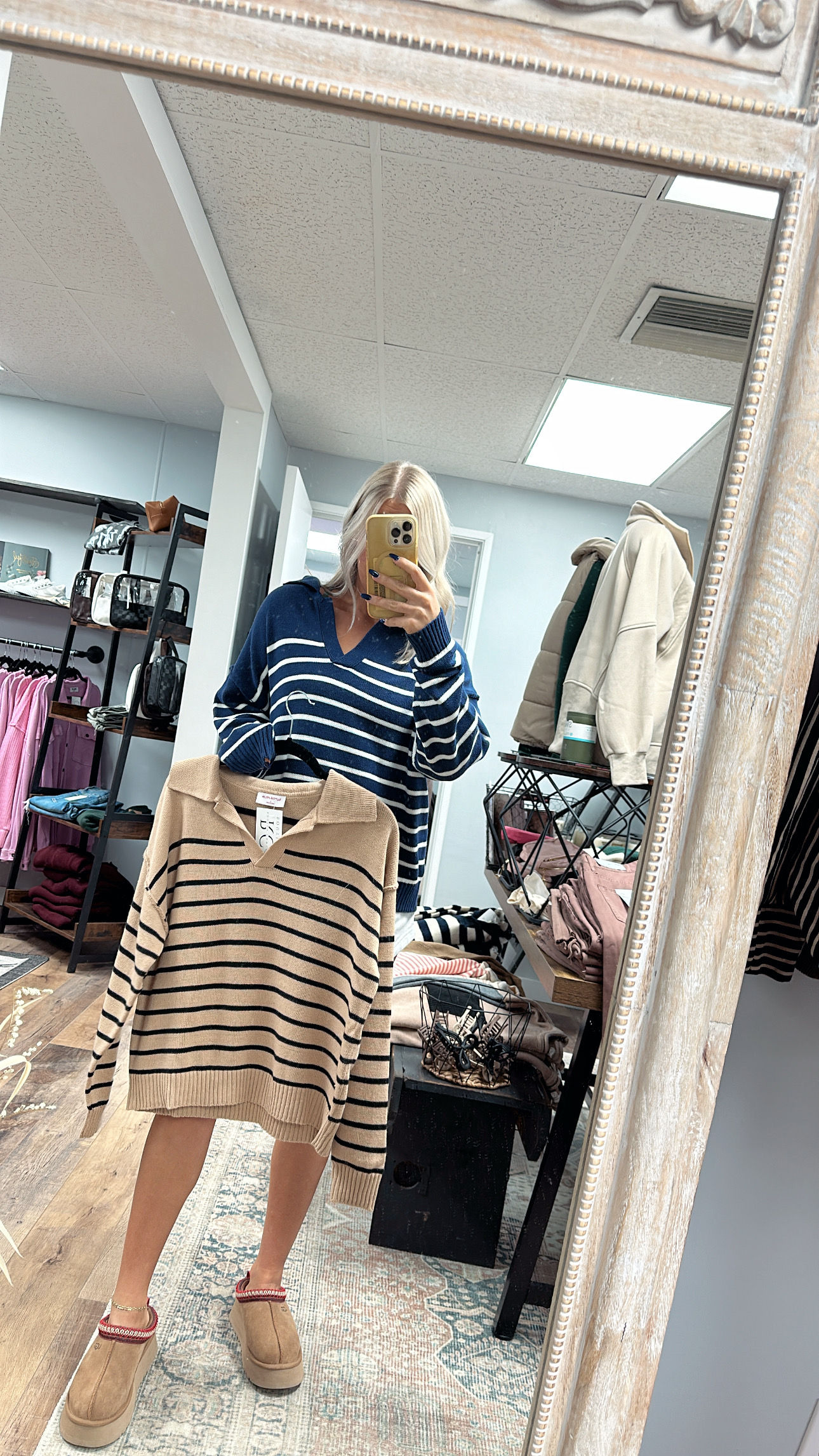 Cardamom V Neck Striped Sweater