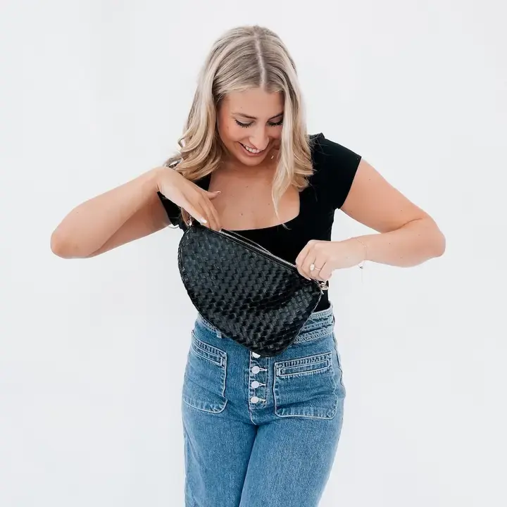 Thumbnail: Romee Woven Saddle Bag