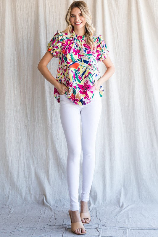 Thumbnail: Sarah Multicolor Print Blouse