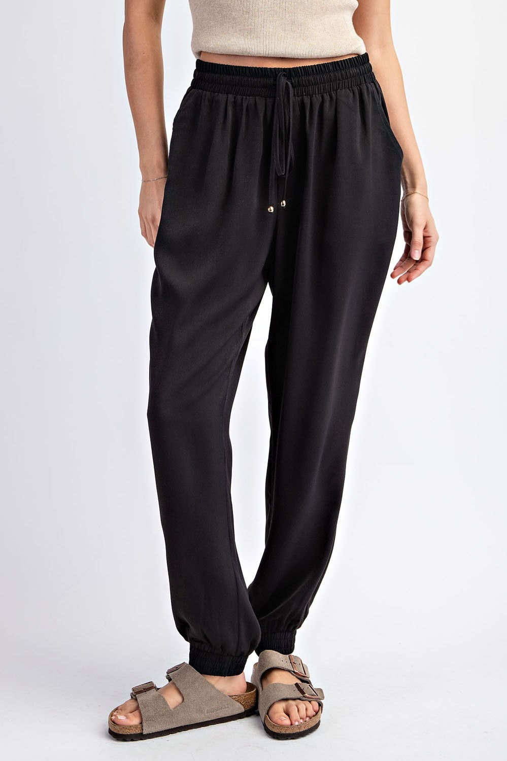 Allie Silky Drawstring Joggers