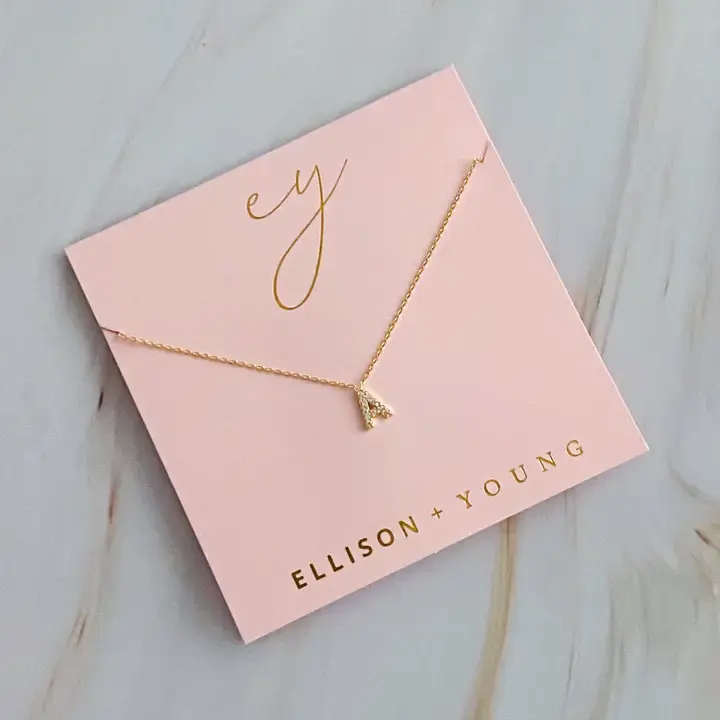 Thumbnail: Understated Beauty Initial Letterplate Necklace by Ellison Young