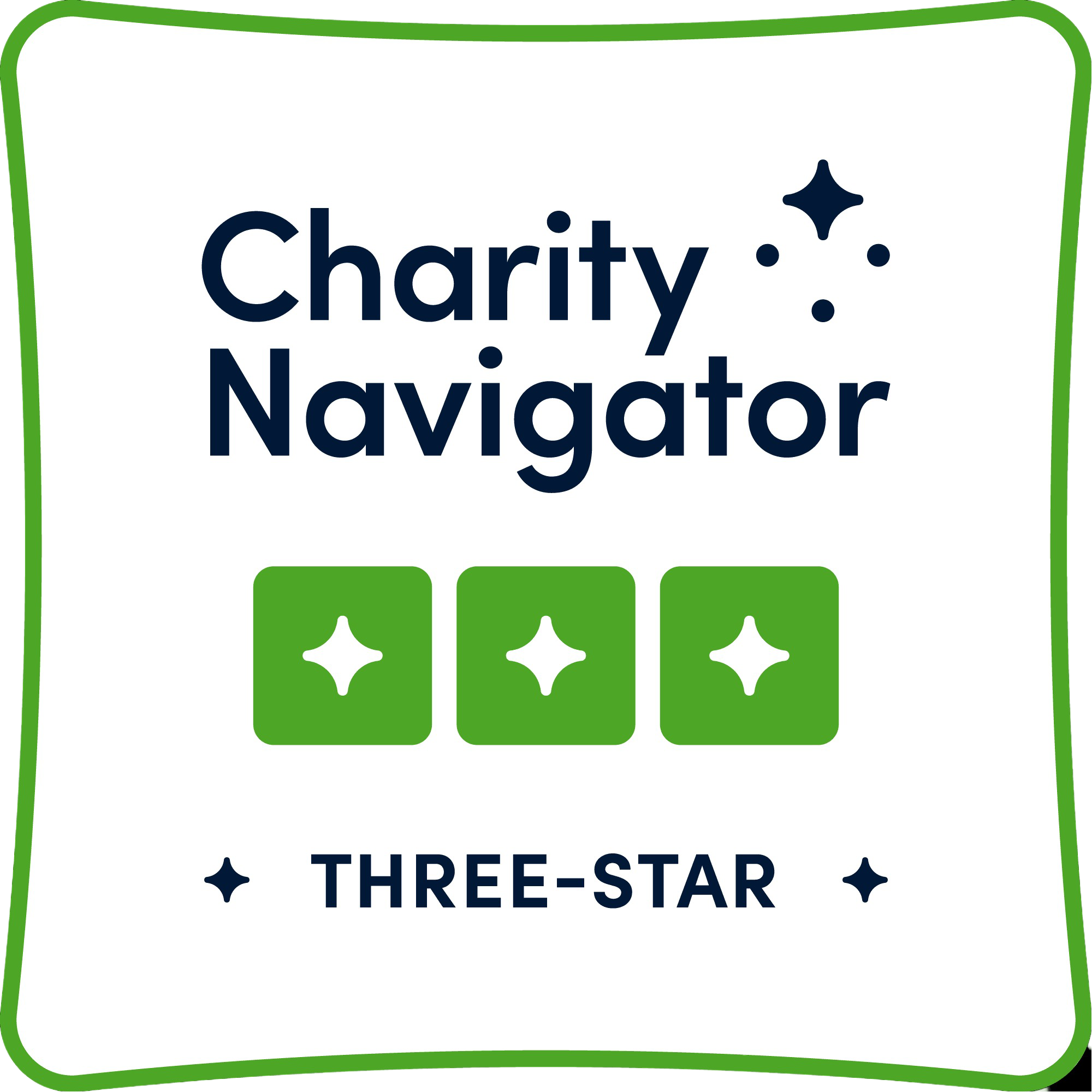 Three Star Rating from Charity Navigator