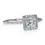Thumbnail: A Beautiful Halo Solitaire Ring with a Dazzling 0.81 Carat Princess Cut Natural