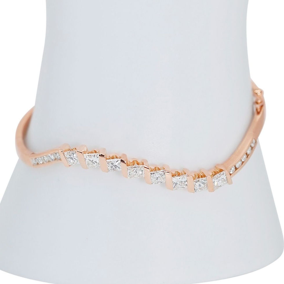 Thumbnail: Beautiful 2.10ct. Princess Cut Diamond Bracelet