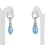 Thumbnail: Glamorous 4.36ct. Pear Brilliant Drop Topaz Earrings with Side Diamonds