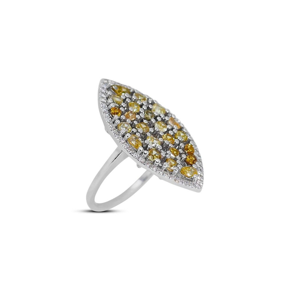 Thumbnail: Fabulous 2.35 ct. Pear, Oval, and Cushion Brilliant Stud Diamond Ring