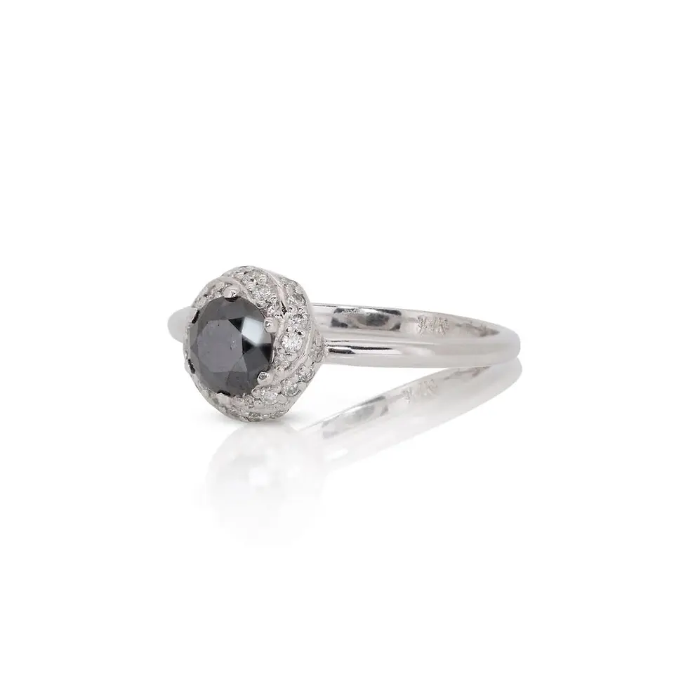 Thumbnail: Luxurious 0.64 ct. Round Brilliant Diamond Ring