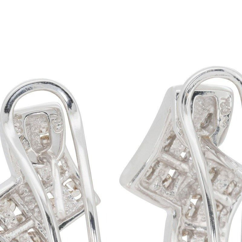 Elegant .75ct. Round Brilliant Lever Back Diamond Earrings
