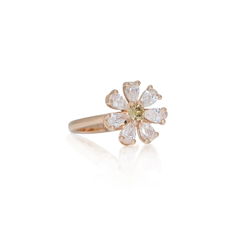 Thumbnail: 1.08ct. Flower Diamond Ring