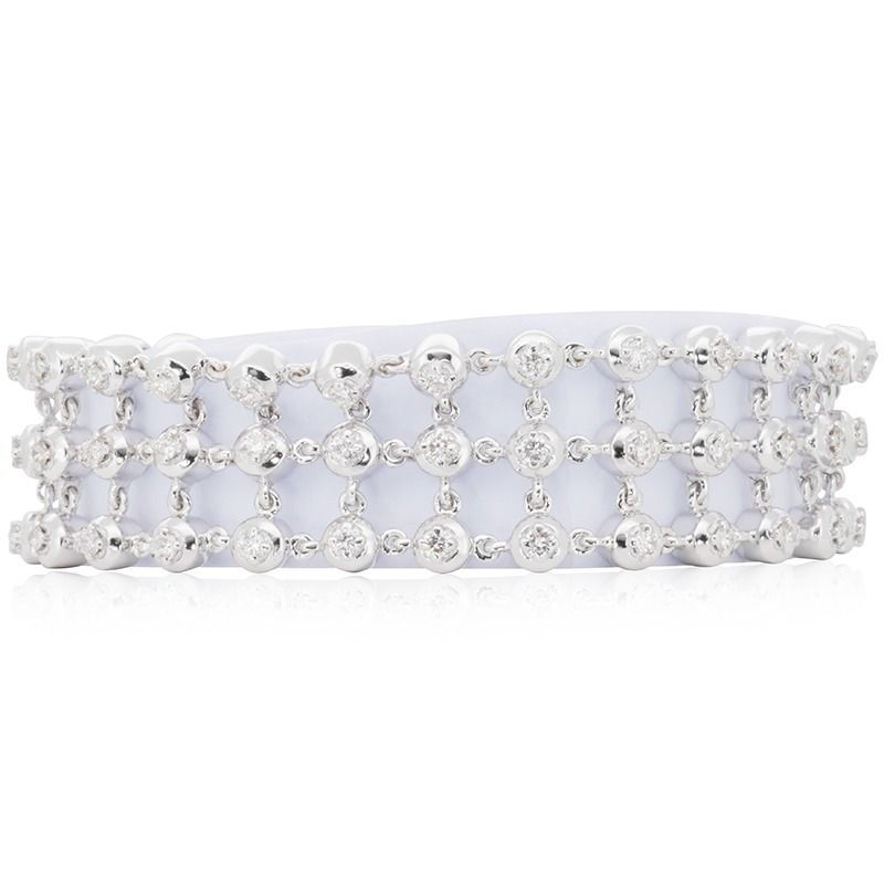 Elegant 2.43ct. Round Brilliant Stud Diamond Bracelet