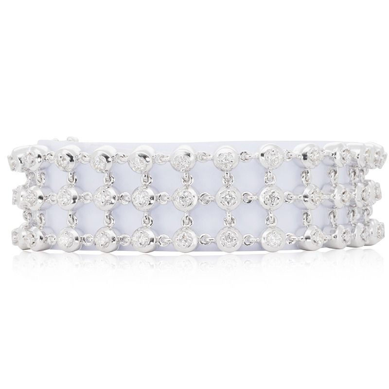 Elegant 2.43ct. Round Brilliant Stud Diamond Bracelet