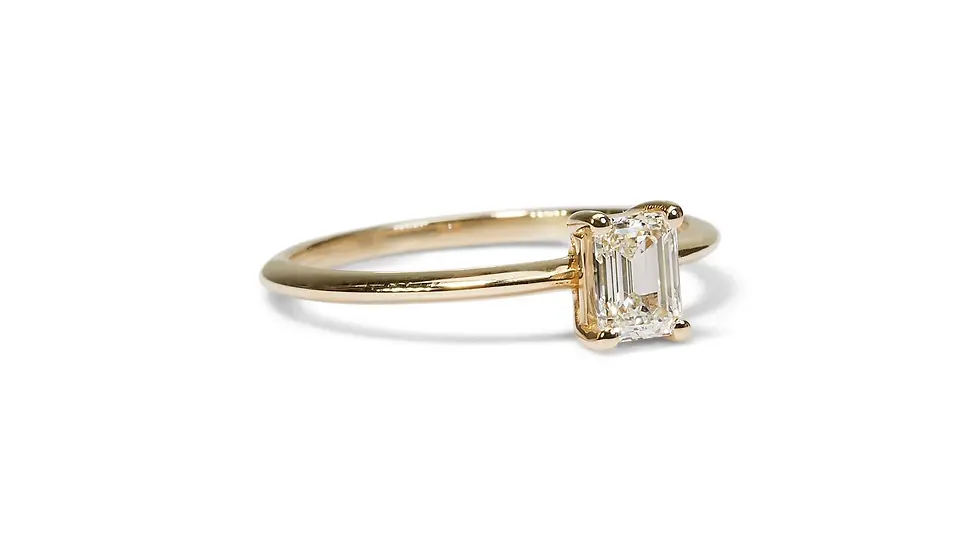 Thumbnail: Stunning 1.01ct. Emerald Cut Solitaire Diamond Ring