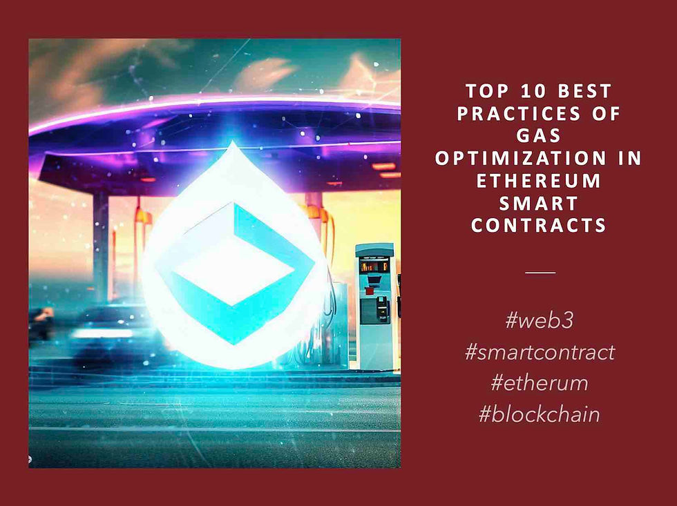 Top 10 best practices of Gas Optimization in Ethereum Smart Contracts