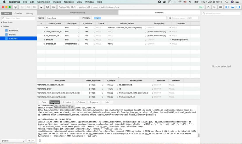 How to create DB schema using Docker, Postgres, and TablePlus