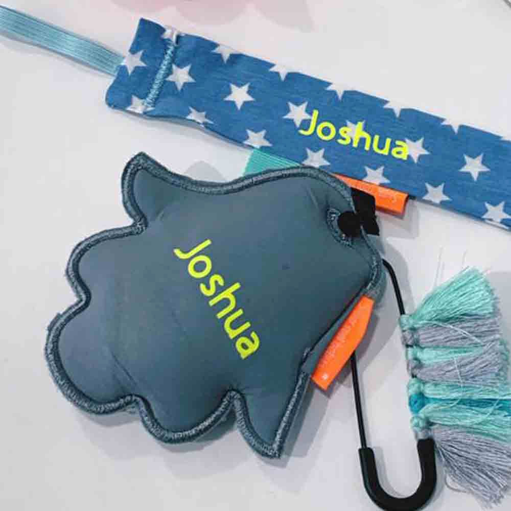 Personalized Hamsa pin Grey