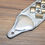 Thumbnail: Carlino Custom Silver Metallic Leather Vertebrae Guitar Strap