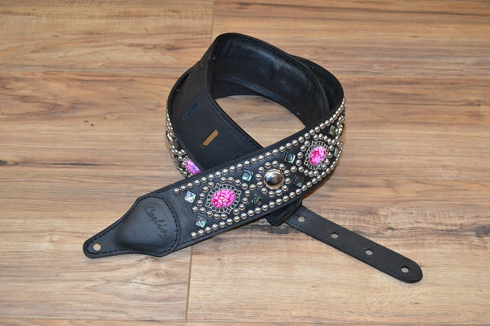 Carlino Pink Dragon Stone Strap