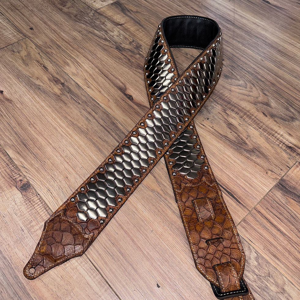 Thumbnail: Carlino tan anaconda with nickel studs 