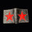 Thumbnail: Carlino Red Star Black Scale Wallet 6 card slots 