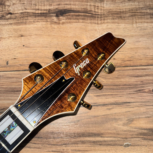 Greco GM CST flamed Hawaiian Koa | Carlino Guitars