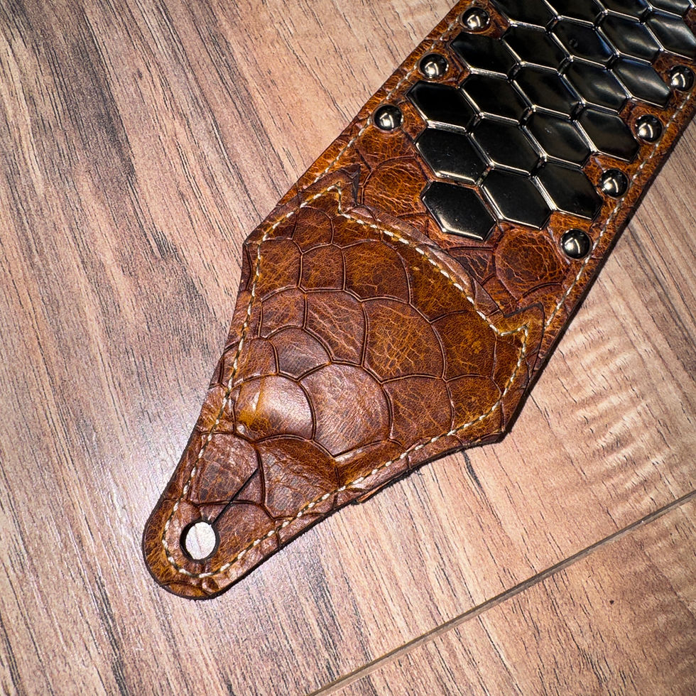 Thumbnail: Carlino tan anaconda with nickel studs 