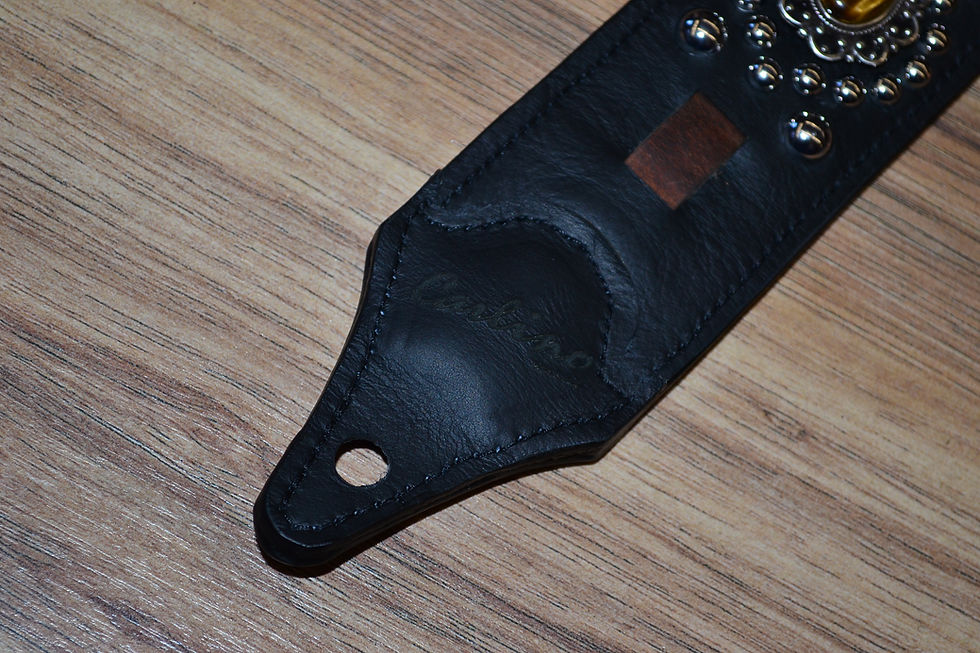 Thumbnail: Carlino Tiger Eye Blues Man Strap Black Leather