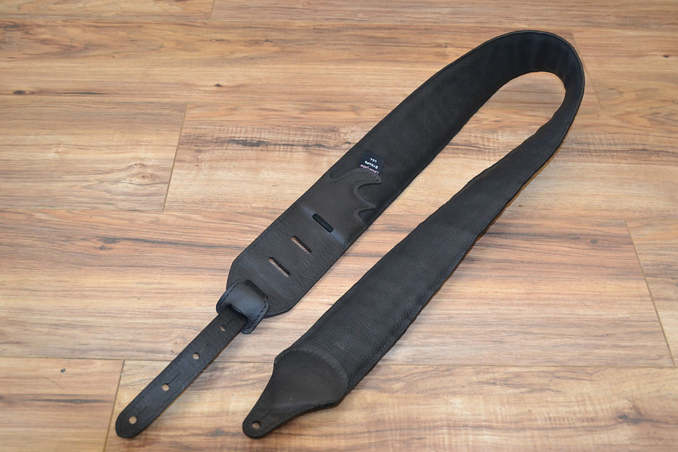 Thumbnail: Carlino Black Croc Leather Strap