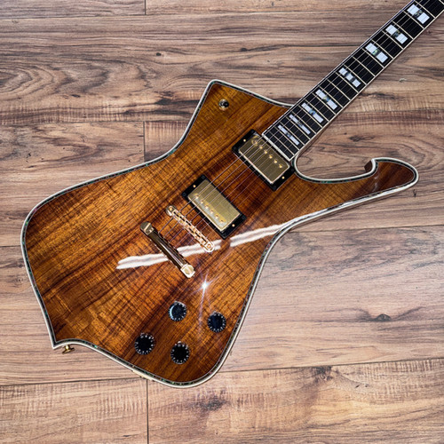 Greco GM CST flamed Hawaiian Koa | Carlino Guitars