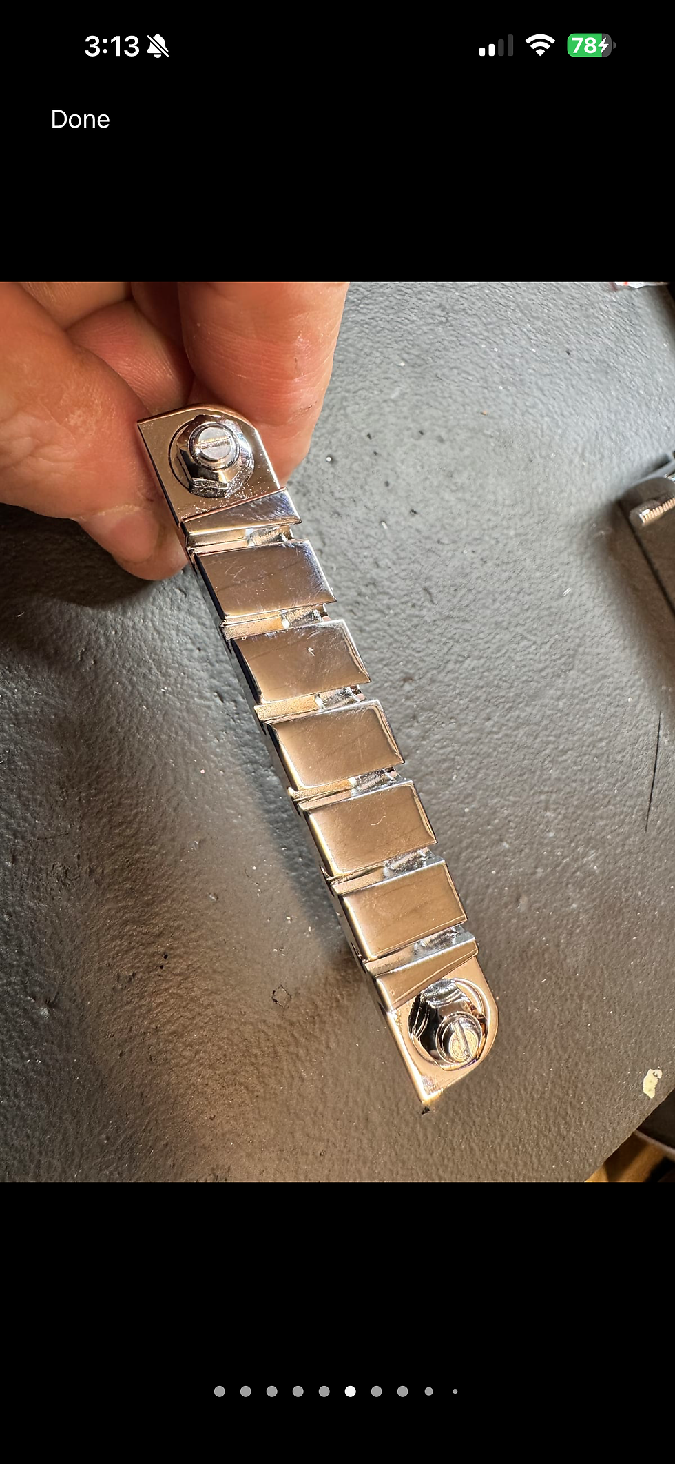 Thumbnail: Carlino Rock Bottom Bridge and tailpiece set with sustain block chrome 