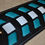 Thumbnail: Carlino Woven Stud Turquoise/Black Guitar Strap
