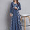 Thumbnail: Women Fit and Flare Blue Ankle Length Dress
