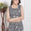 Thumbnail: Soft rayon fabric printed highneck top and shorts set for women